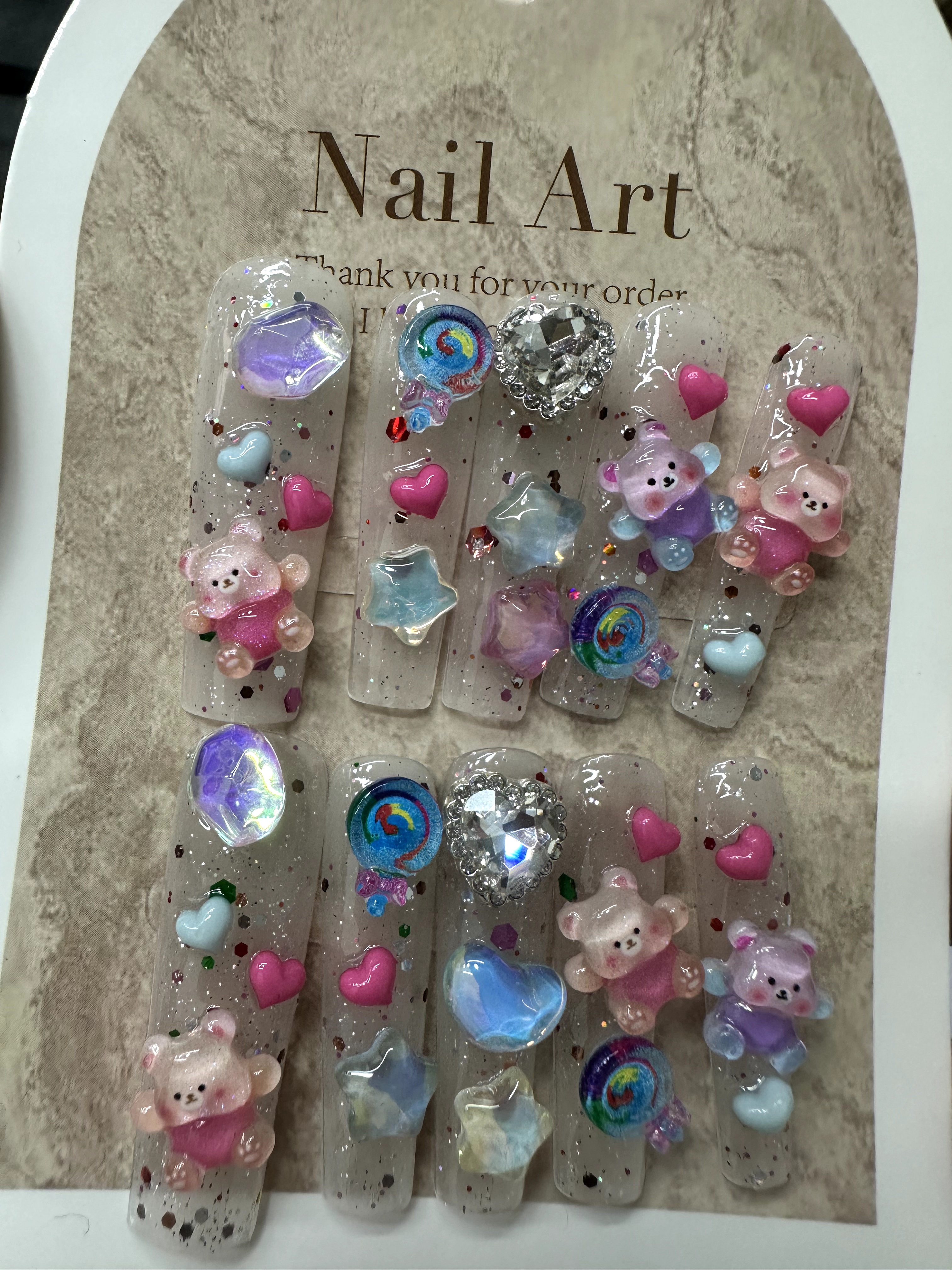 Tipdance custom decorated press-on nails